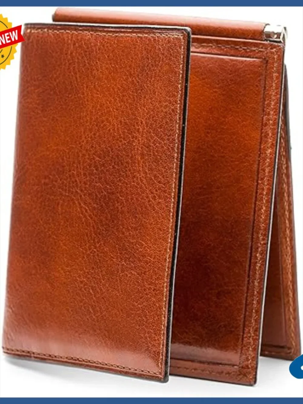 Leather Money Clip Wallet with 6 Card Slots, Slim Front Pocket Design